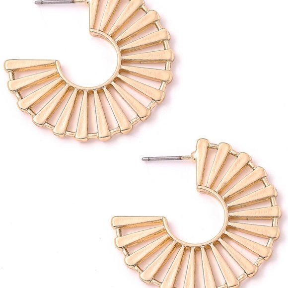 Flat Hoop Earrings - Picture 3 of 4
